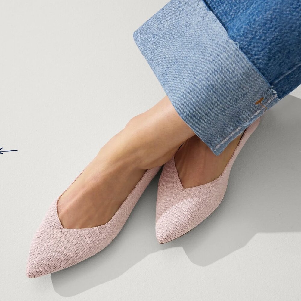 Rothy's The Point shoe in light pink
